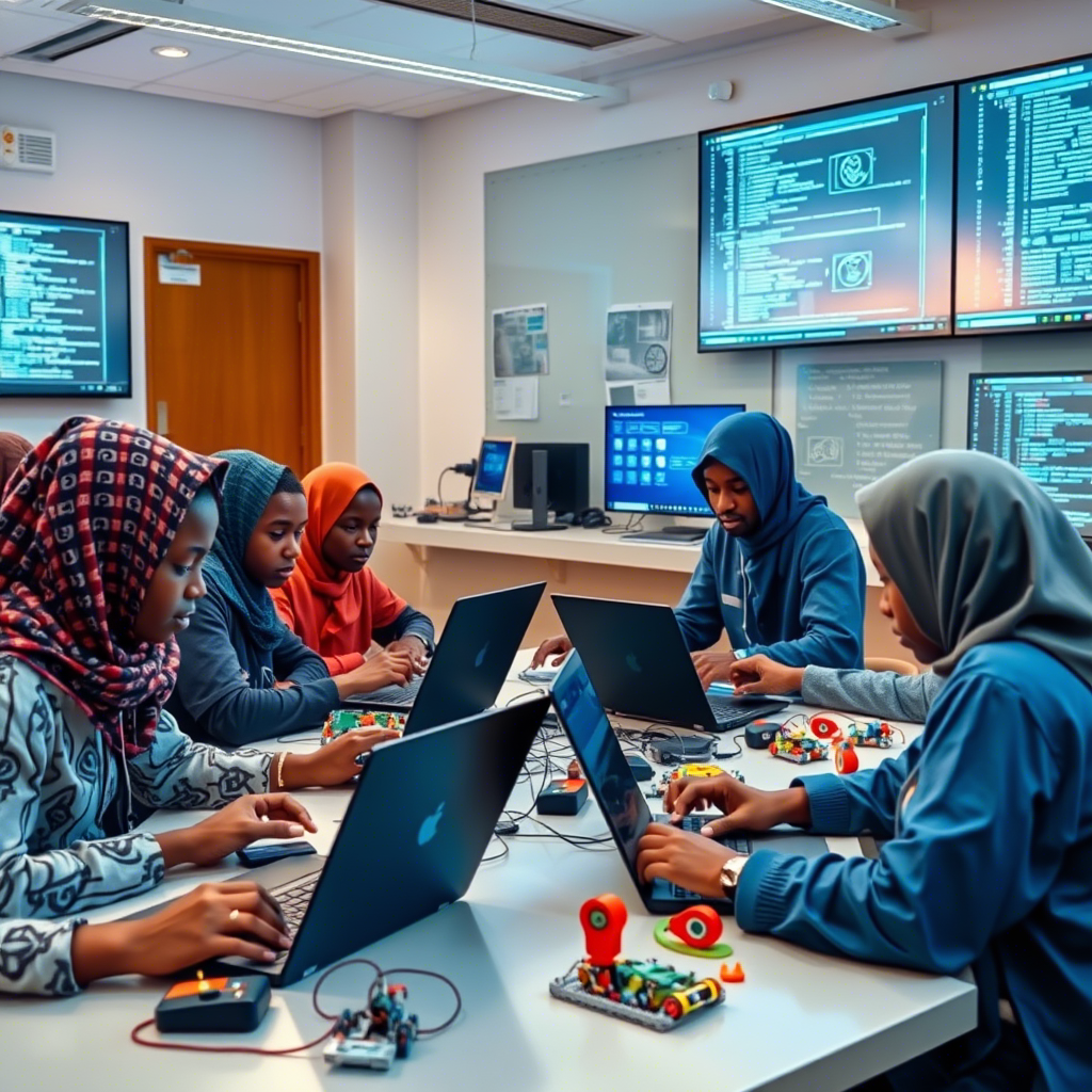 LearnSwift Coding Academy students learning programming